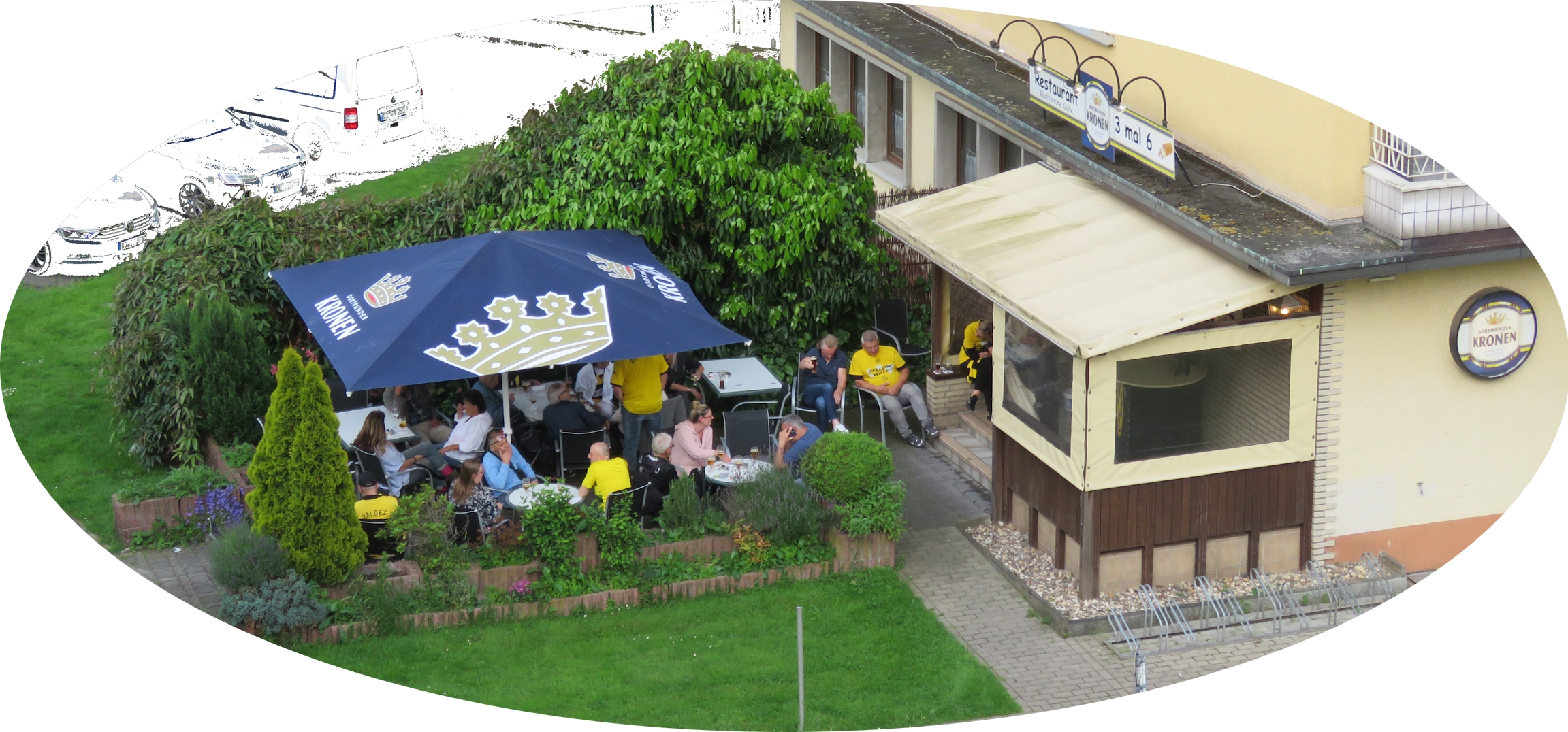 Bistro von oben